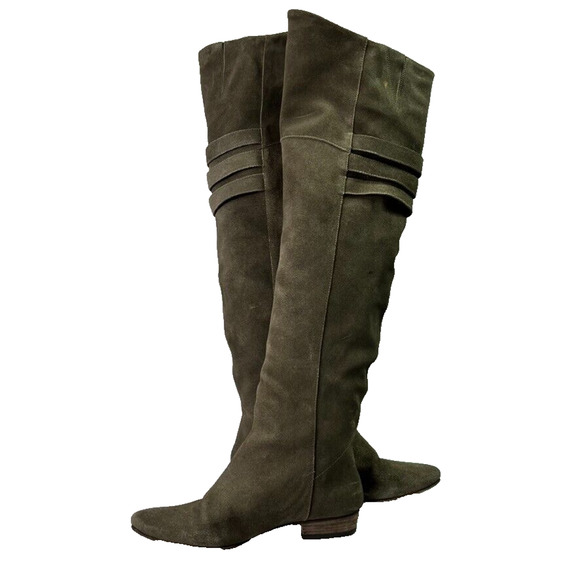 Joie Boots Women 8 Leather Suede Coachella Over The Knee Triple Buckle detail - Picture 5 of 15